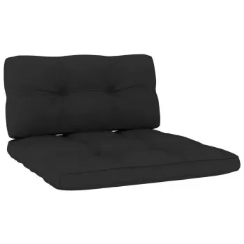 Set 2 bucati perne pentru canapea din paleti, negru, 80 x 80 x 10 cm