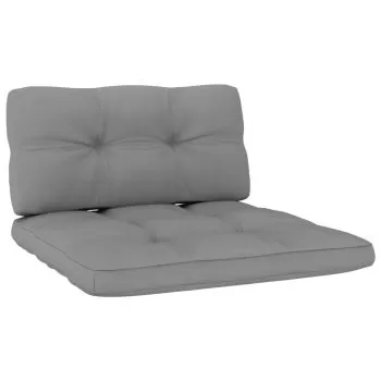 Set 2 bucati perne pentru canapea din paleti, gri, 80 x 80 x 10 cm