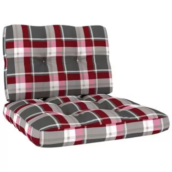 Set 2 bucati perne pentru canapea din paleti, model rosu, 60 x 60 x 10 cm