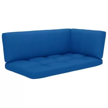 Set 3 bucati perne pentru canapea din paleti, albastru regal