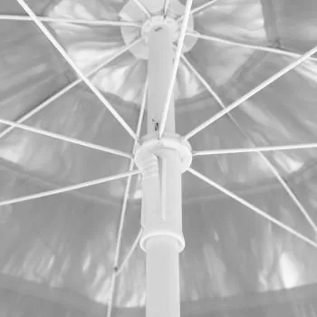 Umbrelă de plajă, alb, 240 cm
