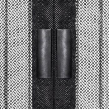 Set 2 bucati perdea de usa anti-insecte cu magnet, negru, 220 x 130 cm