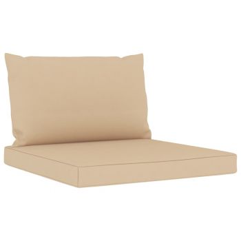 Perne pentru canapea din paleți, 2 buc., bej, material textil