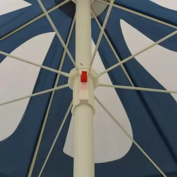 Umbrelă de soare de exterior, stâlp din oțel, albastru, 180 cm