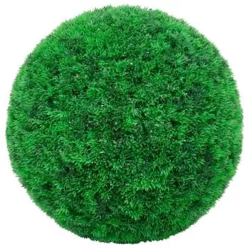 Set 2 bucati bile de arbusti cimisir artificiali, verde, 45 cm