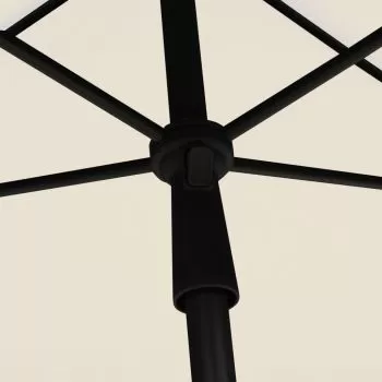 Umbrelă de grădină cu stâlp, nisipiu, 210x140 cm