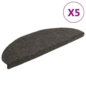 Covorașe autoadezive scări 5 buc. antracit 65x21x4 cm perforate
