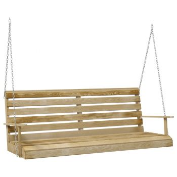 Balansoar de grădină, 155x65x60 cm, lemn tratat de pin