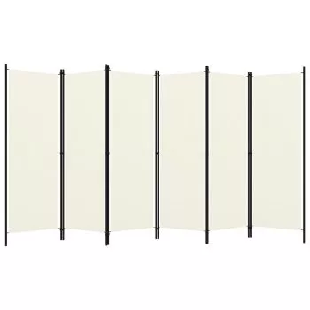 Paravan camera cu 6 panouri, alb, 300 x 300 x 180 cm