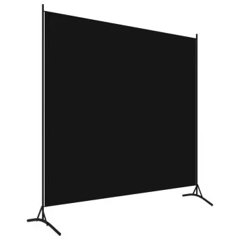 Paravan de camera cu 1 panou, negru, 175 x 175 x 180 cm