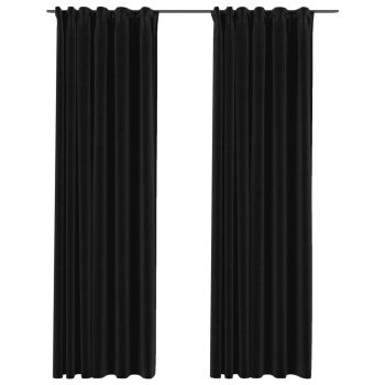 Set 2 bucati draperii opace aspect in, antracit, 140 x 225 cm