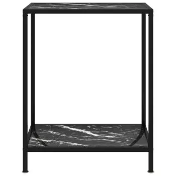 Masa consola, alb si negru, 60 x 35 x 75 cm
