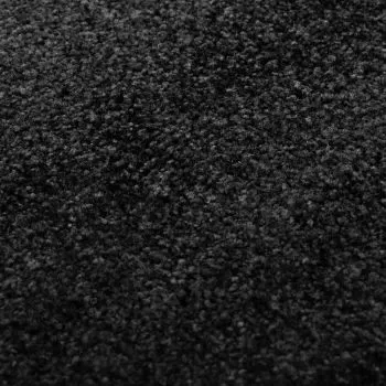 Covoras de usa lavabil negru, negru, 60 x 180 cm