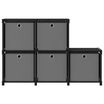Raft 5 cuburi cu cutii, negru