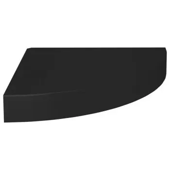Raft de colt suspendat, negru, 25 x 25 x 3.8 cm