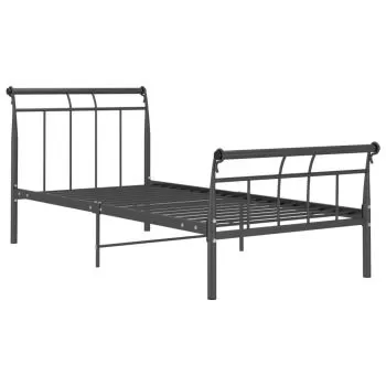 Cadru de pat, negru, 100 x 200 cm