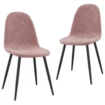 Set 2 bucati scaune de bucatarie, roz