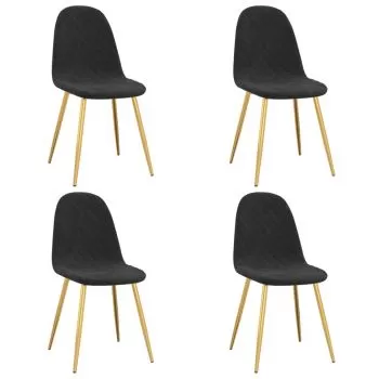 Set 4 bucati scaune de bucatarie, negru
