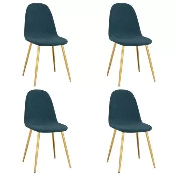 Set 4 bucati scaune de bucatarie, albastru