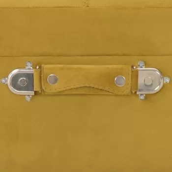 Taburet de depozitare, galben muștar, 40 cm, catifea