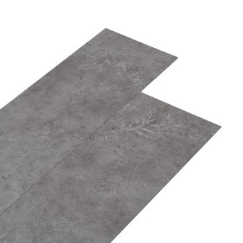 Plăci pardoseală autoadezive, gri beton, 5.21 m², 2 mm, PVC