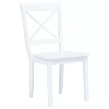 Set 6 bucati scaune de bucatarie, alb