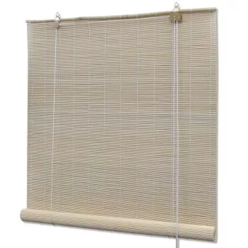 Set 2 bucati jaluzele din bambus natural tip rulou, bej, 120 x 160 cm (2 pcs)