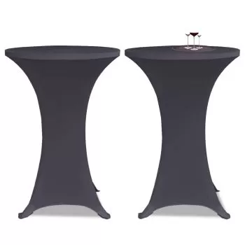 Set 4 bucati husa de masa elastica, antracit, 70 cm