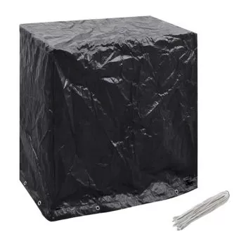 Huse mobilier gradina masa tenis 2 buc, negru, 160 x 55 x 182 cm