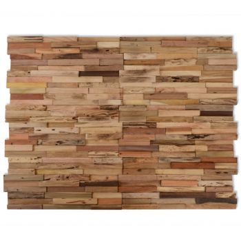 Panouri placare pereți, 20 buc., lemn de tec reciclat, 2 m²