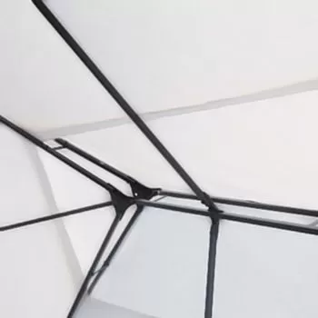 Pavilion cu sir de lumini LED, alb, 3 x 4 x