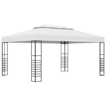 Pavilion cu sir de lumini, alb, 4 x 3 x