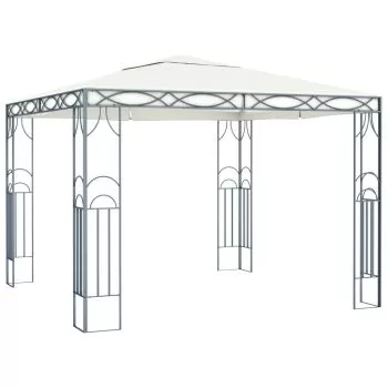 Pavilion cu sir de lumini LED, crem, 300 x 300 cm