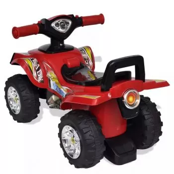 ATV pentru copii cu sunet si lumina, rosu si negru