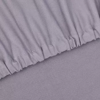 Husa elastica pentru canapea poliester jerseu gri, gri, Canapea cu 3 locuri
