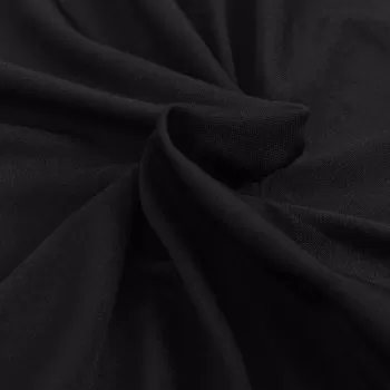 Husa elastica pentru canapea poliester jersey negru, negru, Canapea cu 3 locuri