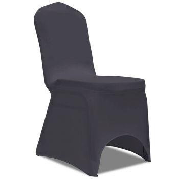 Husă de scaun elastică, 6 buc., antracit
