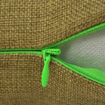 Huse de pernă cu aspect de pânză, 40 x 40 cm, verde, 4 buc.