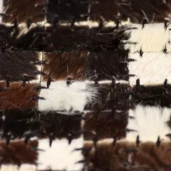 Covor piele naturala, negru, 80 x 150 cm