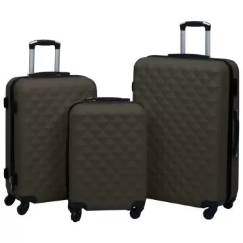 Set de valize cu carcasa rigida, 3 piese, antracit, 76 x 48 x 28 cm