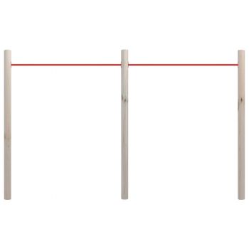 Bară de gimnastică de grădină, 272x170 cm, lemn pin tratat&oțel