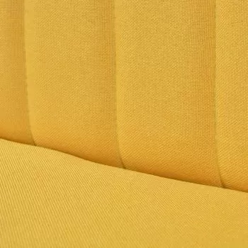 Canapea cu material textil, galben, 117 x 55.5 x 77 cm