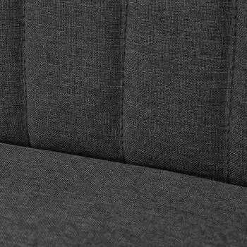 Canapea din material textil, gri închis, 117 x 55.5 x 77 cm