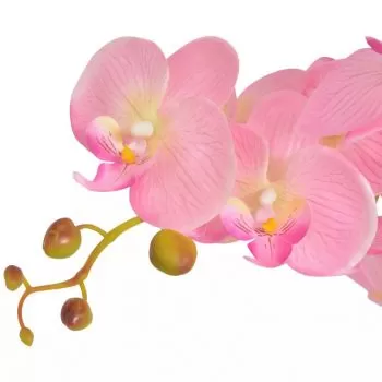 Planta artificiala orhidee cu ghiveci, roz, 75 cm