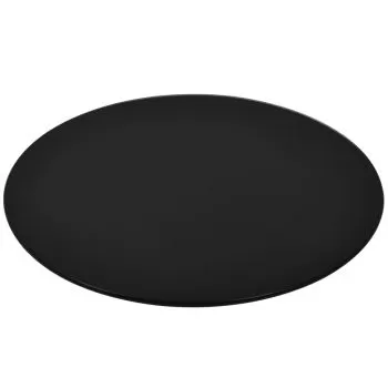 Blat de masa din sticla securizata, negru, Ø 70 cm