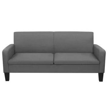 Canapea cu 3 locuri, gri închis, 180 x 65 x 76 cm