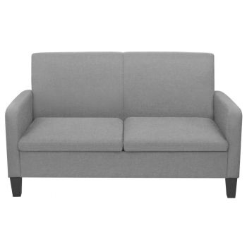 Canapea cu 2 locuri, gri deschis, 135 x 65 x 76 cm