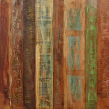 Masa de bucatarie 180cm lemn masiv reciclat si otel incrucisat, multicolor, 180 cm