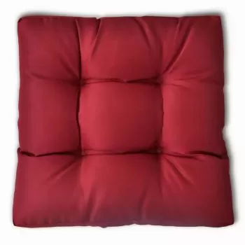 Perna de scaun tapitata, bordo, 50 x 50 x 12 cm