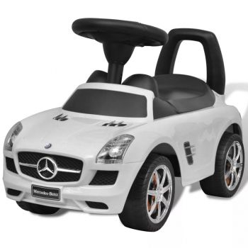 Masina pentru copii fara pedale Mercedes Benz Alb, alb
